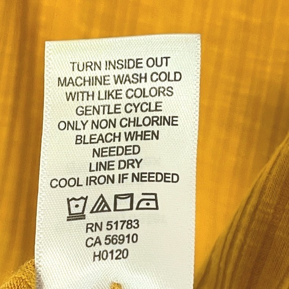 Mustard Yellow Boho Tank Top Crochet Macrame Neck Sleeveless Womens S Blouse - Picture 7 of 9